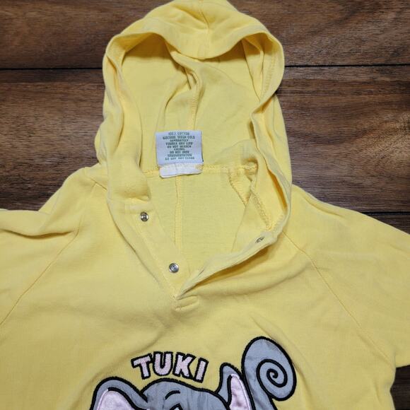 Rainforest Cafe Infant Yellow Hooded LS & Long Leg Bodysuit "Tuki" - Size 18M - Picture 4 of 8